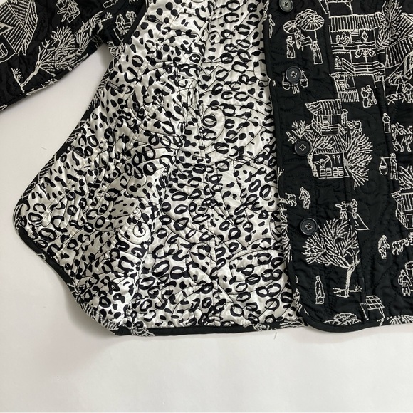 VINTAGE reversible textured and patterned blazer - Picture 3 of 9